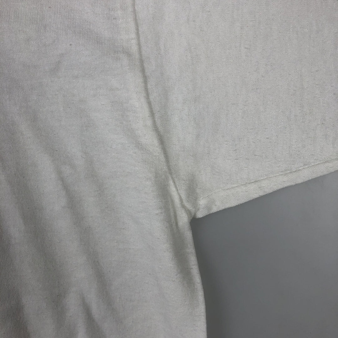 90'S Jerzees American flag print T-shirt, Made in USA, Men's XL equivalent, Vintage cotton white type Vintage Second Hand