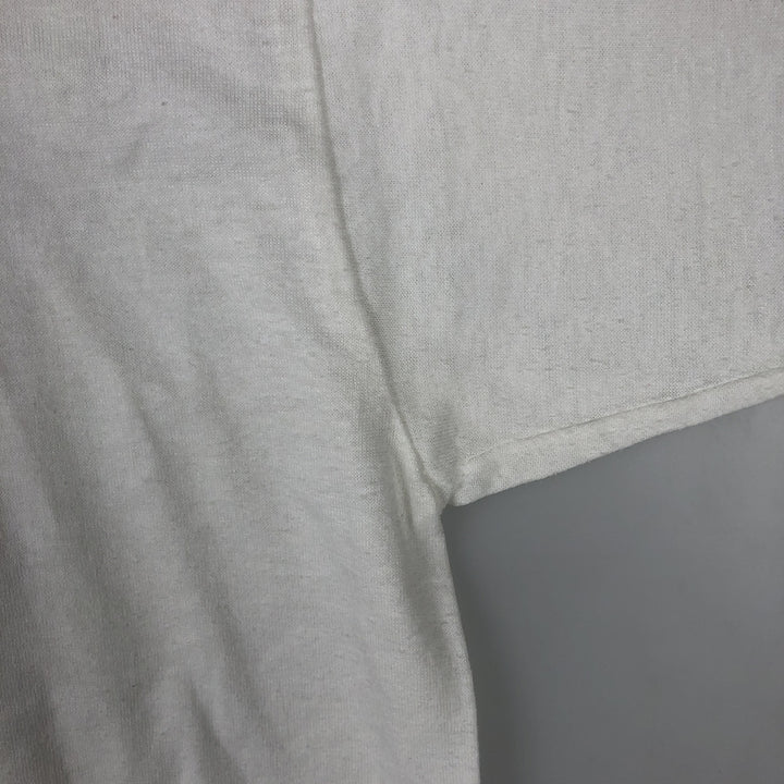 90'S Jerzees American flag print T-shirt, Made in USA, Men's XL equivalent, Vintage cotton white type Vintage Second Hand
