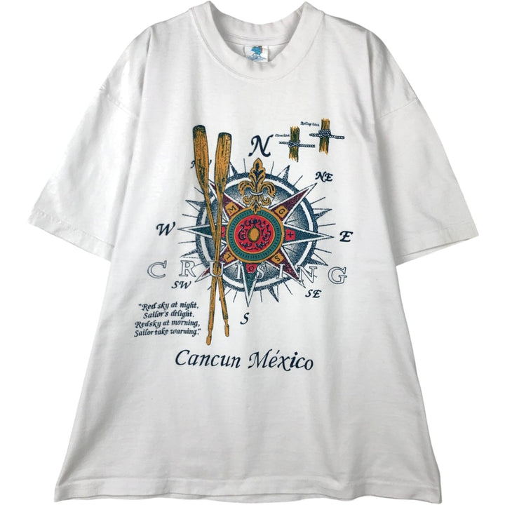 90'S SPLANT Print T-Shirt, Men's XL equivalent, Vintage cotton white type Vintage Second Hand