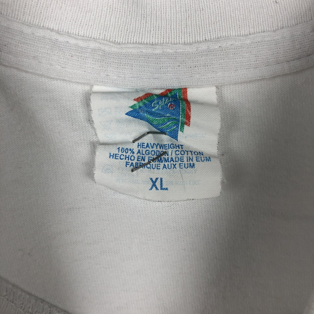 90'S SPLANT Print T-Shirt, Men's XL equivalent, Vintage cotton white type Vintage Second Hand