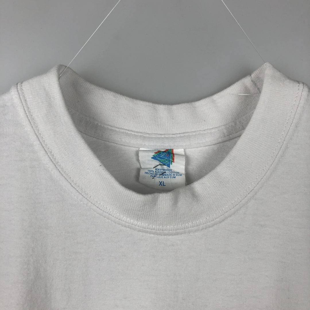 90'S SPLANT Print T-Shirt, Men's XL equivalent, Vintage cotton white type Vintage Second Hand