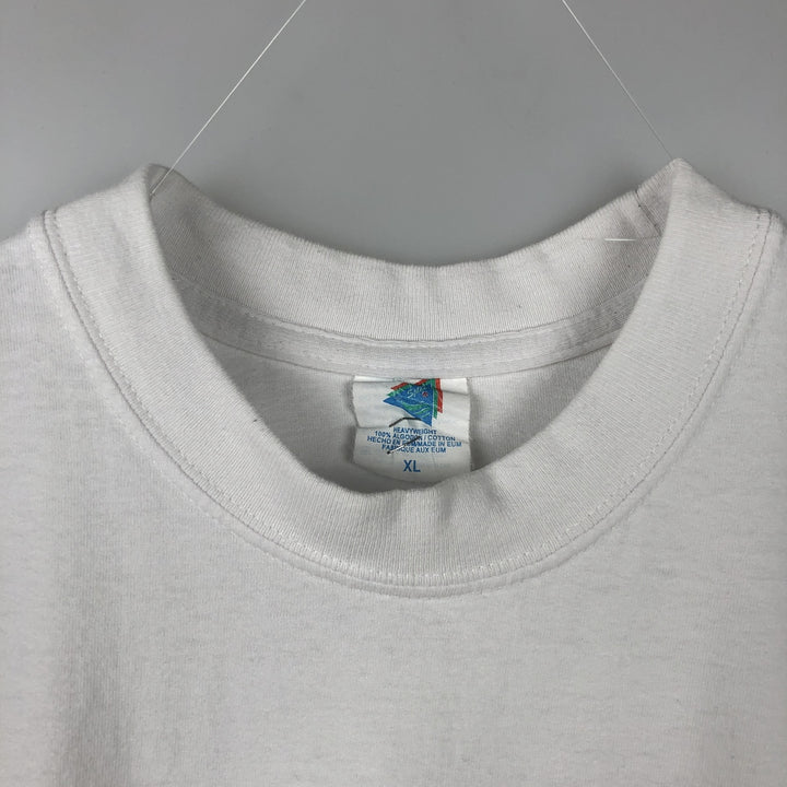 90'S SPLANT Print T-Shirt, Men's XL equivalent, Vintage cotton white type Vintage Second Hand