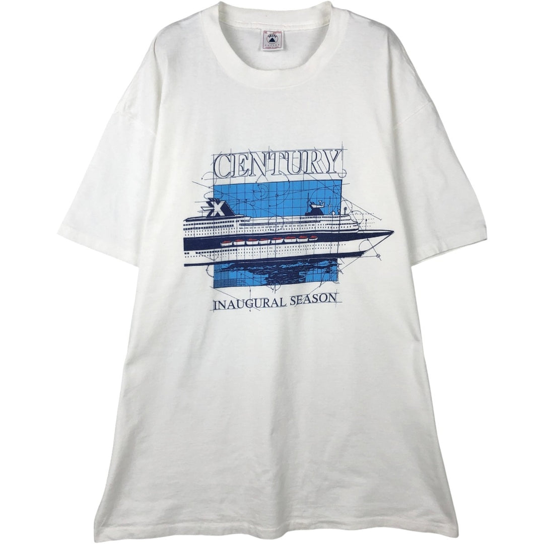 Vintage 90'S Delta DELTA Printed T-shirt, Made in USA, Men's XL cotton white type Vintage Second Hand