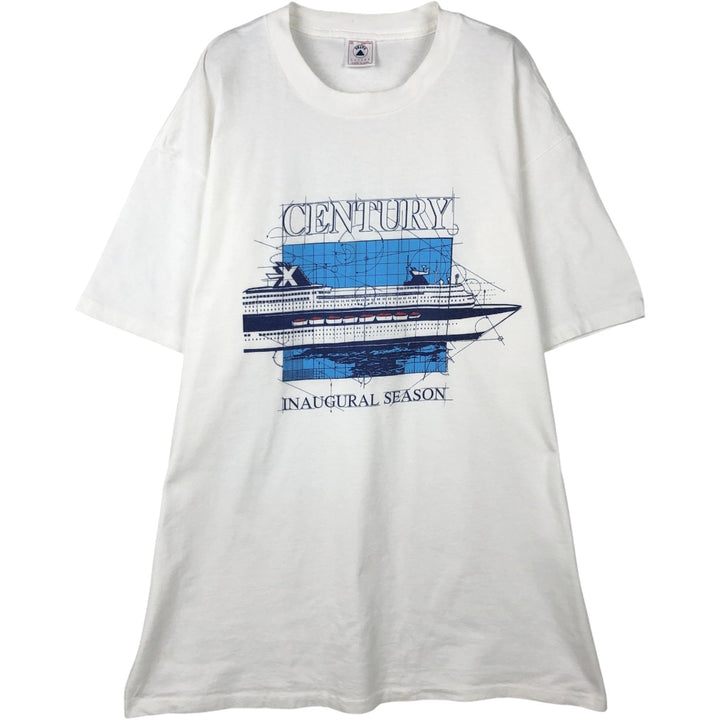 Vintage 90'S Delta DELTA Printed T-shirt, Made in USA, Men's XL cotton white type Vintage Second Hand