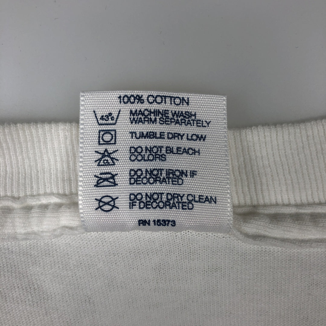 Vintage 90'S Delta DELTA Printed T-shirt, Made in USA, Men's XL cotton white type Vintage Second Hand