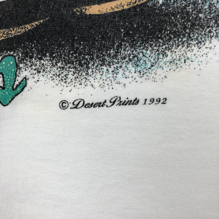 90'S Printed T-Shirt, Made in USA, Men's Size M (Equivalent), Vintage cotton white type Vintage Second Hand