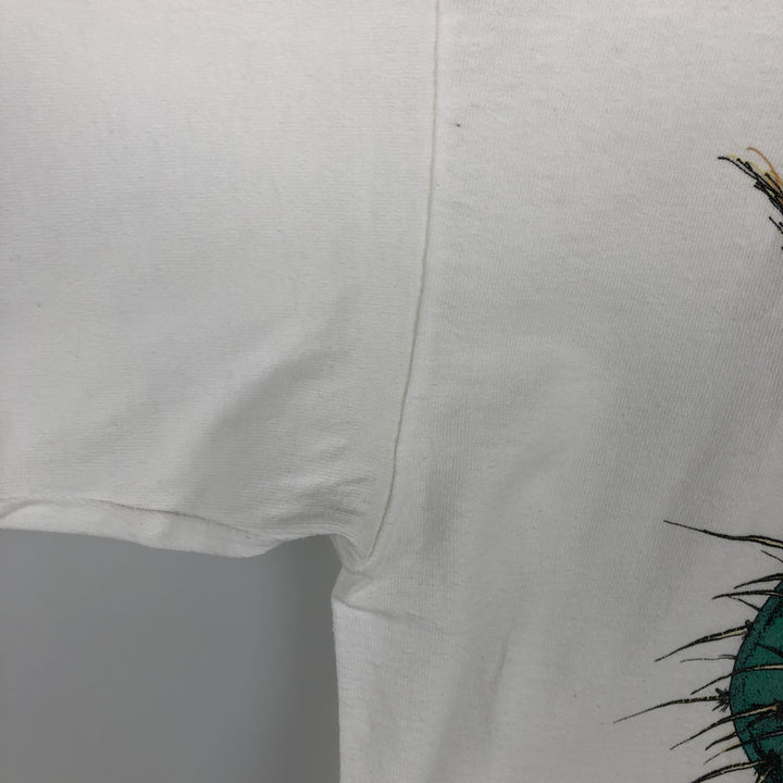90'S Printed T-Shirt, Made in USA, Men's Size M (Equivalent), Vintage cotton white type Vintage Second Hand