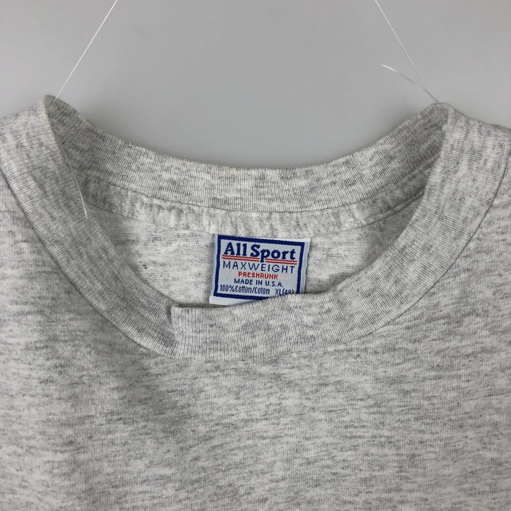 90'S All Sport MAX WEIGHT Print T-Shirt, Made in USA, Men's XL equivalent, Vintage cotton white type Vintage Second Hand