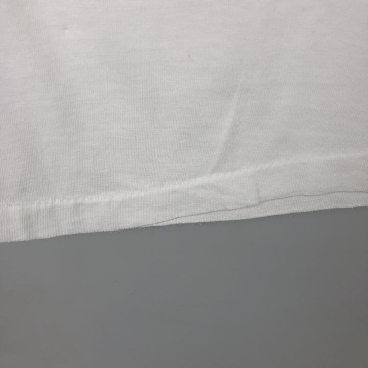 Printed T-shirt, men's size L cotton white type Vintage Second Hand