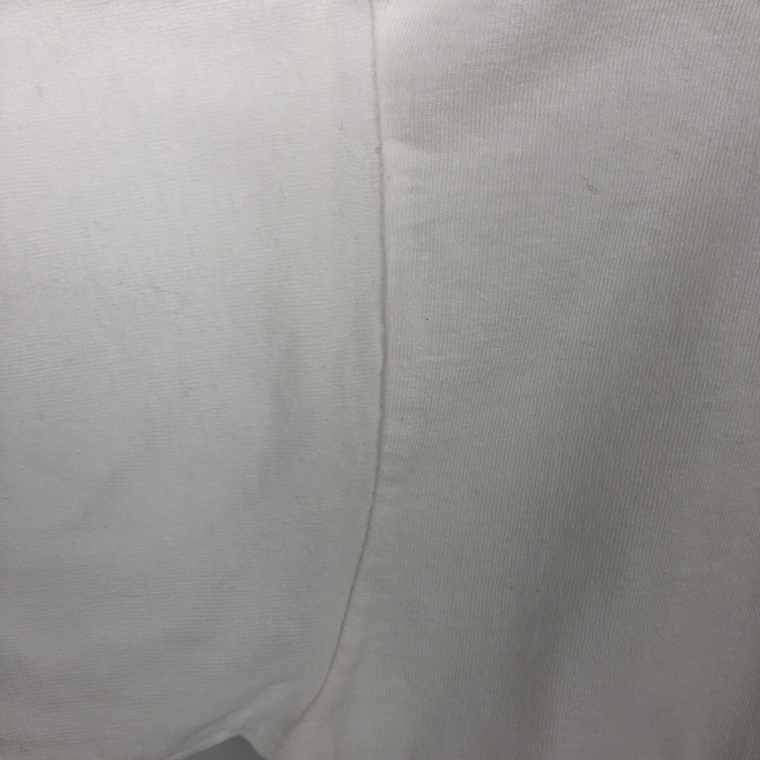 Printed T-shirt, men's size L cotton white type Vintage Second Hand