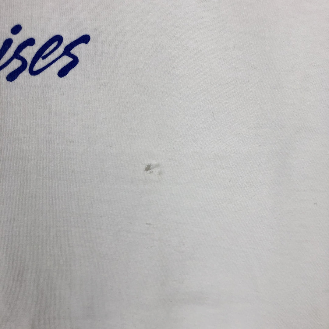 Printed T-shirt, men's size L cotton white type Vintage Second Hand