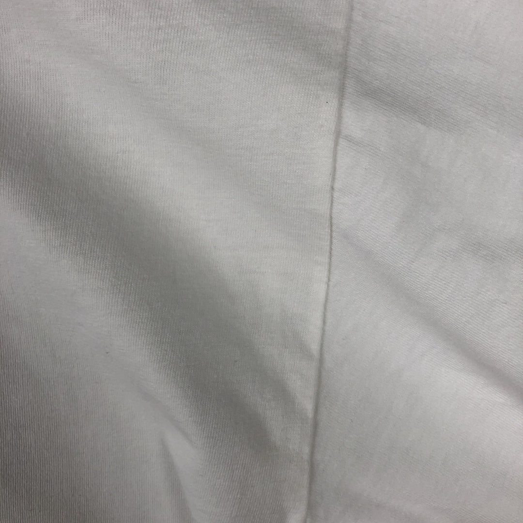 Printed T-shirt, men's size L cotton white type Vintage Second Hand