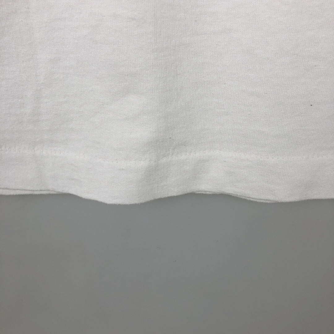 80'S message print T-shirt, men's size XL equivalent, vintage. unclear white type Vintage Second Hand