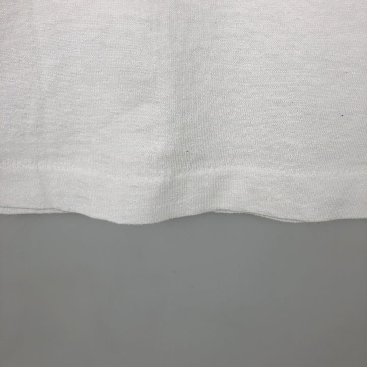 80'S message print T-shirt, men's size XL equivalent, vintage. unclear white type Vintage Second Hand