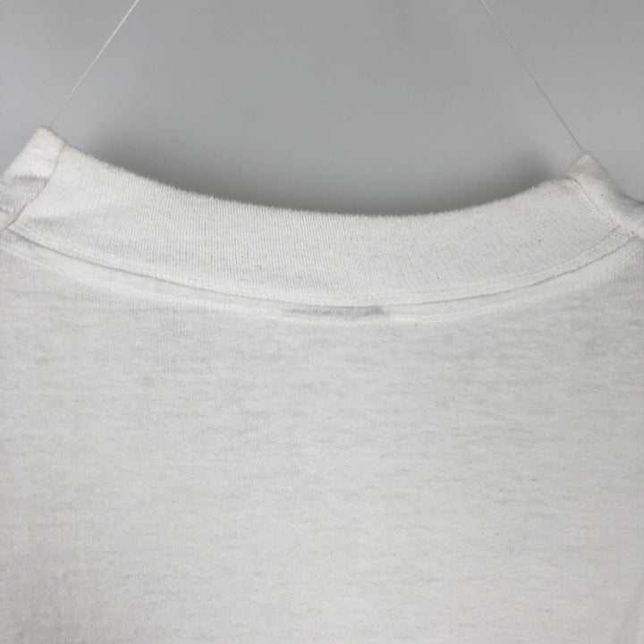80'S message print T-shirt, men's size XL equivalent, vintage. unclear white type Vintage Second Hand