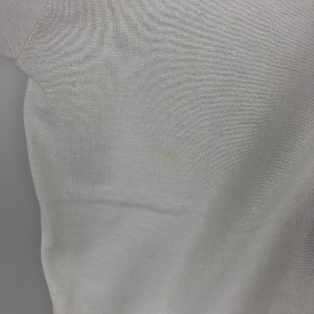 80'S message print T-shirt, men's size XL equivalent, vintage. unclear white type Vintage Second Hand