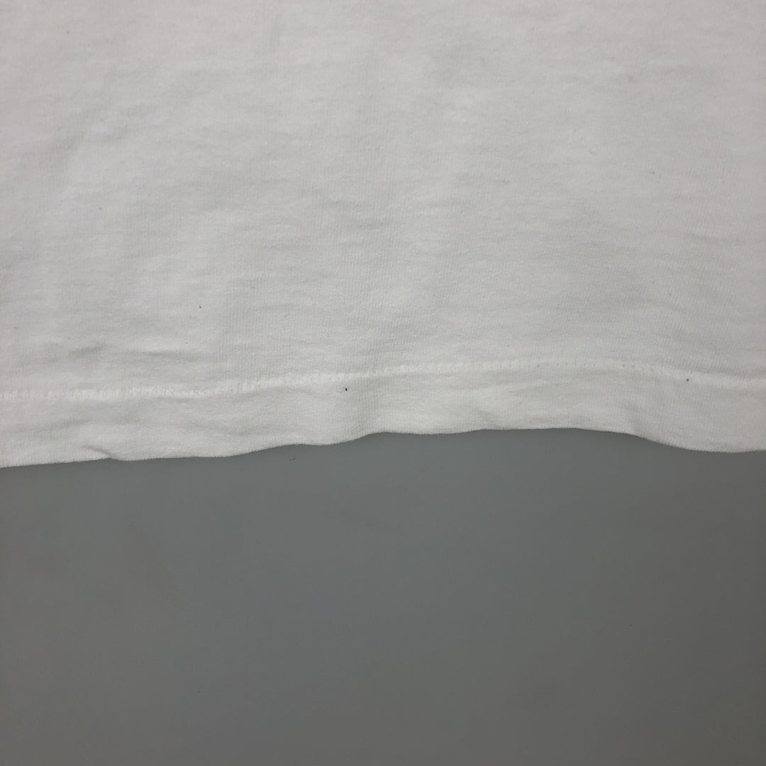 Vintage 90'S Fruit of the Loom print T-shirt, Made in Canada, Men's Size Large cotton white type Vintage Second Hand