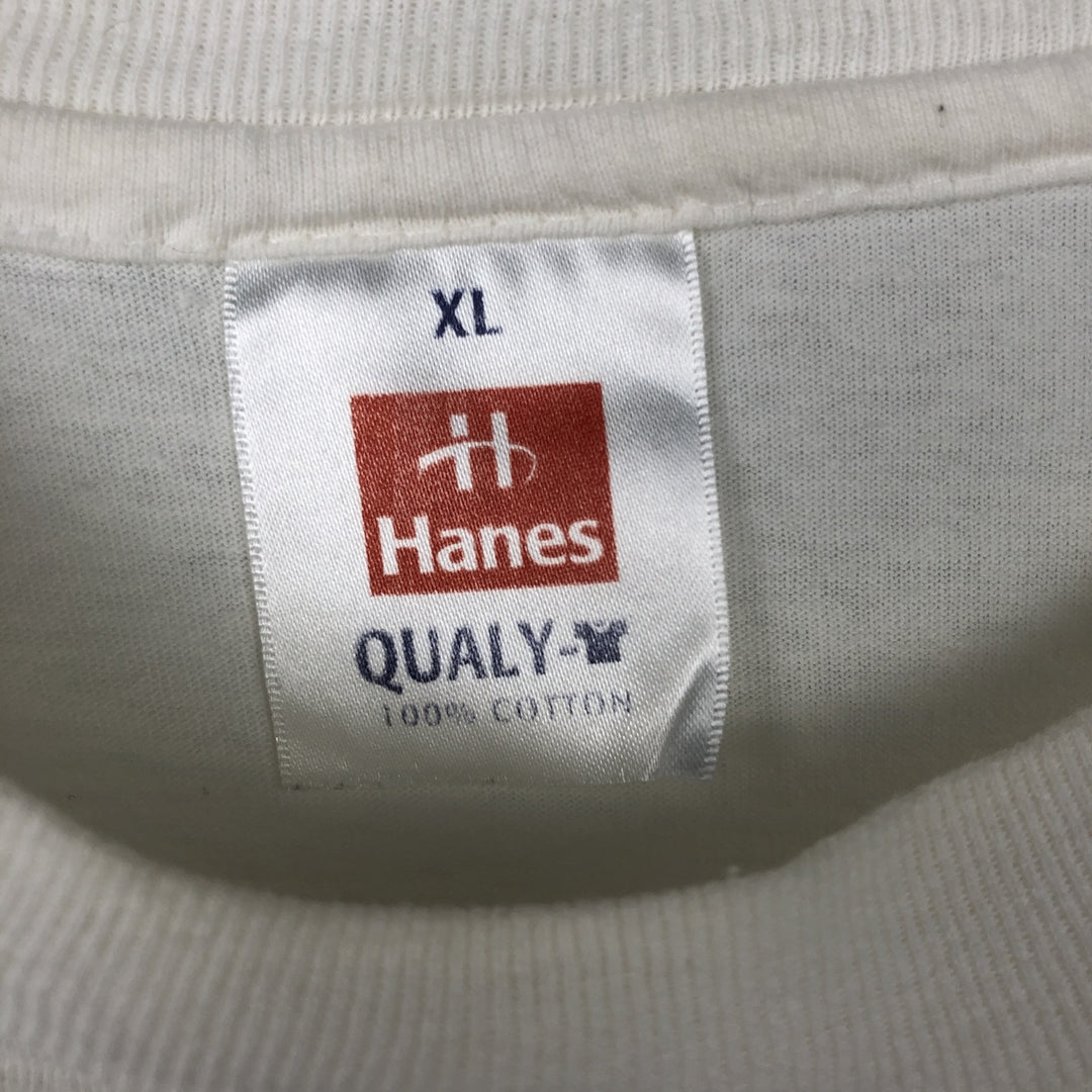 90'S Hanes QUALY-T Souvenir T-shirt, Men's XL equivalent, Vintage cotton white type Vintage Second Hand