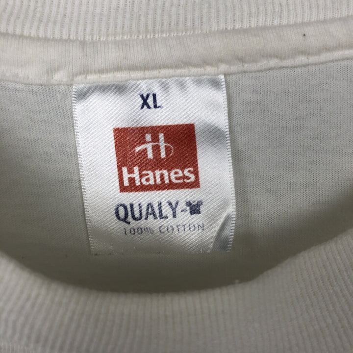 90'S Hanes QUALY-T Souvenir T-shirt, Men's XL equivalent, Vintage cotton white type Vintage Second Hand