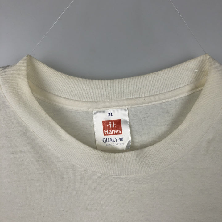 90'S Hanes QUALY-T Souvenir T-shirt, Men's XL equivalent, Vintage cotton white type Vintage Second Hand