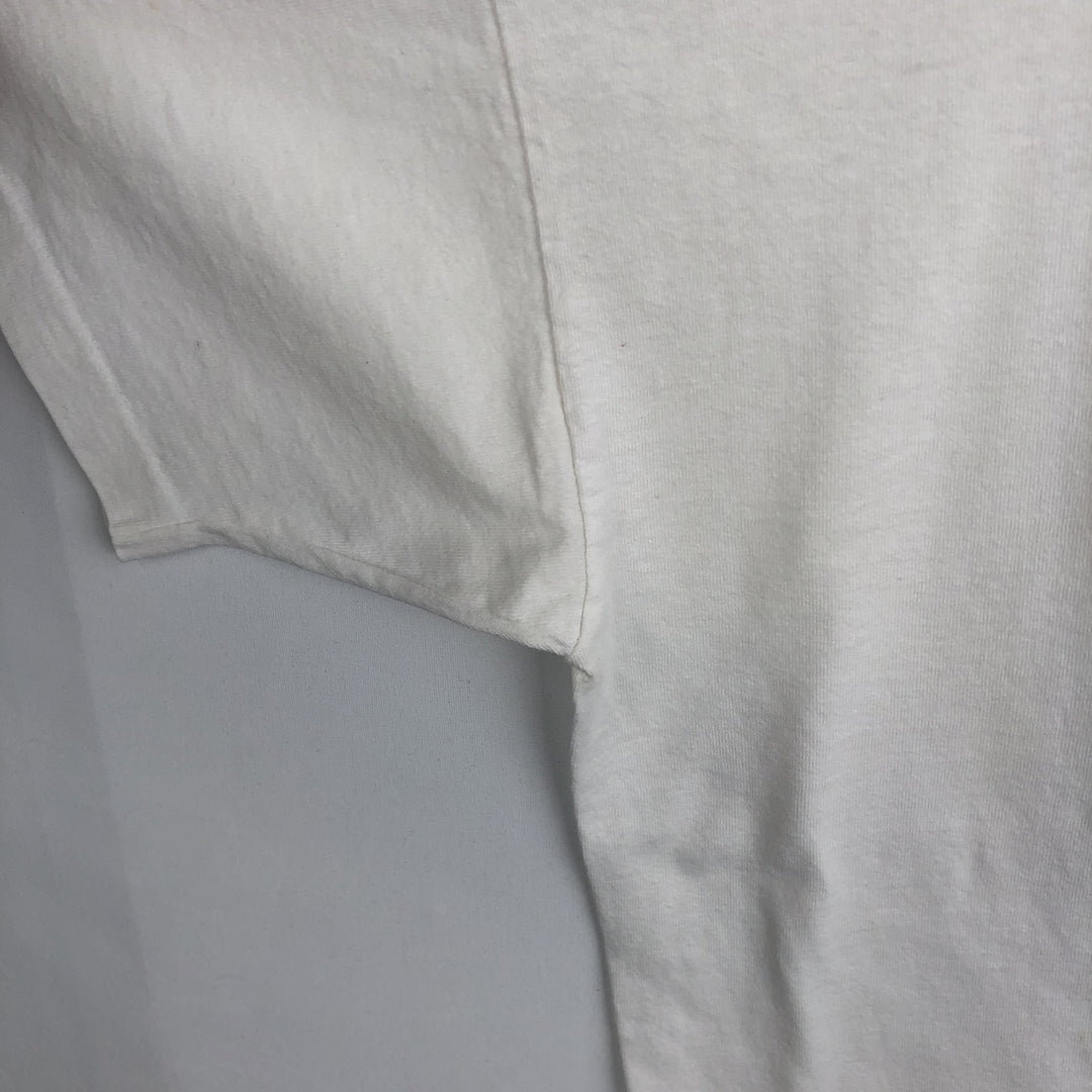 90'S Screen Stars by Fruit of the Room Print T-Shirt, Made in USA, Men's XL equivalent, Vintage cotton white type Vintage Second Hand