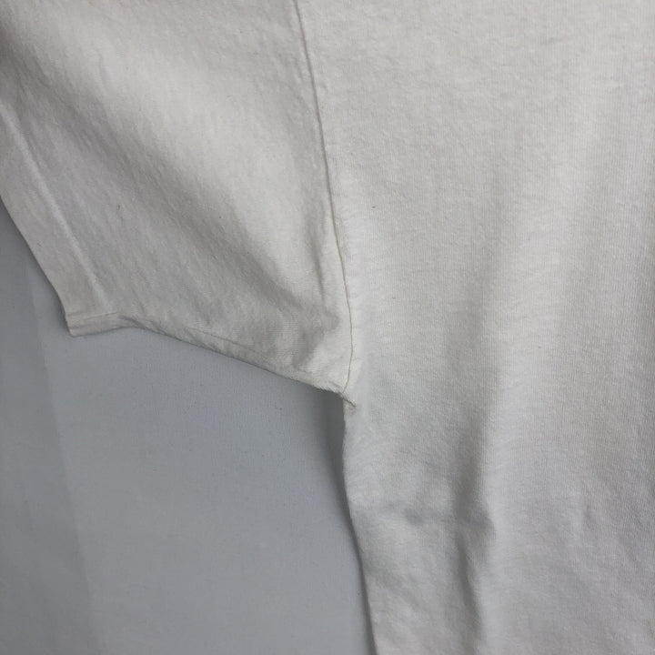 90'S Screen Stars by Fruit of the Room Print T-Shirt, Made in USA, Men's XL equivalent, Vintage cotton white type Vintage Second Hand