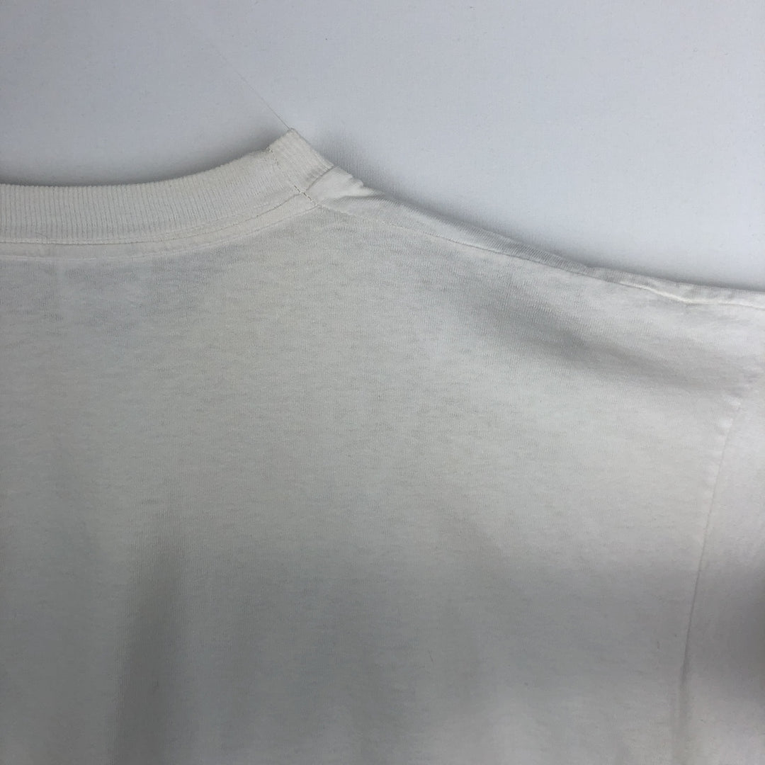 90'S Screen Stars by Fruit of the Room Print T-Shirt, Made in USA, Men's XL equivalent, Vintage cotton white type Vintage Second Hand