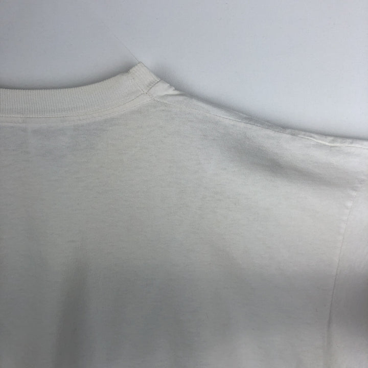 90'S Screen Stars by Fruit of the Room Print T-Shirt, Made in USA, Men's XL equivalent, Vintage cotton white type Vintage Second Hand