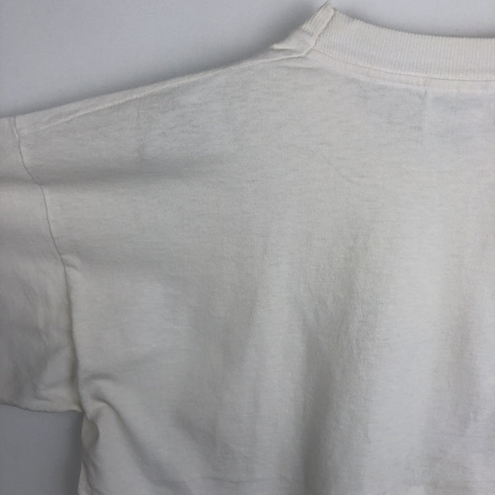 90'S Screen Stars by Fruit of the Room Print T-Shirt, Made in USA, Men's XL equivalent, Vintage cotton white type Vintage Second Hand