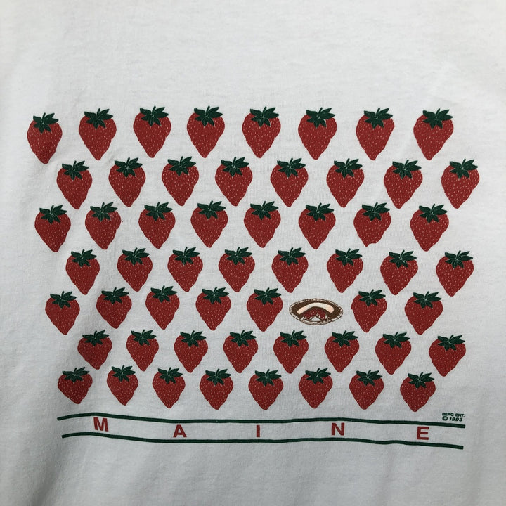90'S Vintage Printed T-Shirt, Men's XL cotton white type Vintage Second Hand