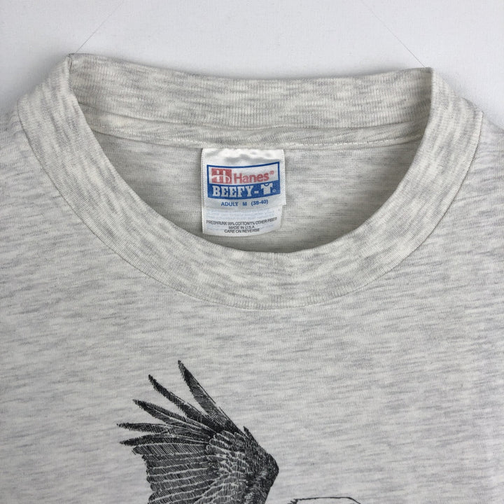 90'S Hanes BEEFY-T Animal T-Shirt, Made in USA, Men's Size M (approx.), Vintage cotton white type Vintage Second Hand