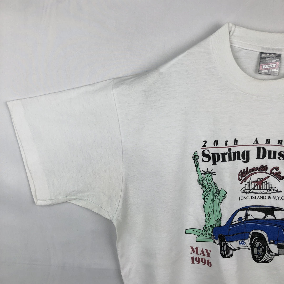 80'S Fruit of the Loom Best Print T-Shirt, Men's Size XL (approx.), Vintage cotton white type Vintage Second Hand