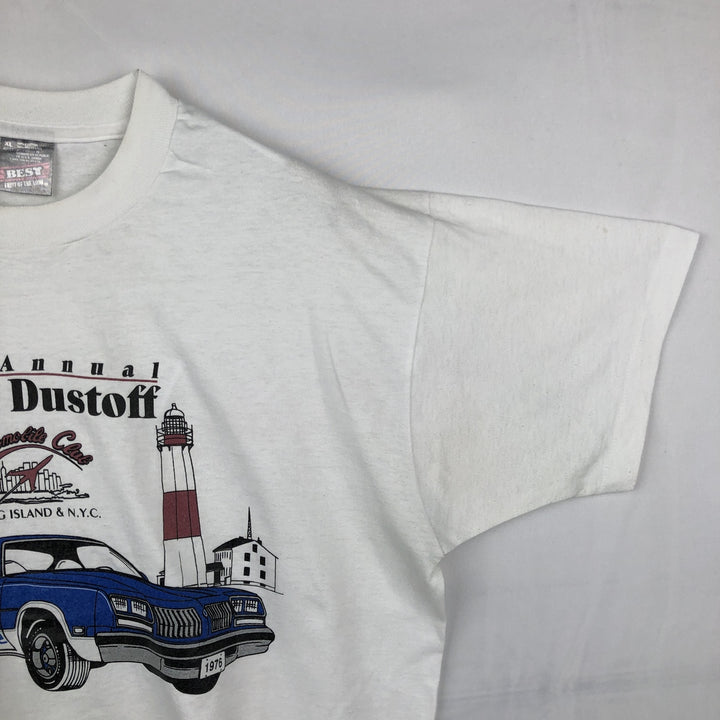 80'S Fruit of the Loom Best Print T-Shirt, Men's Size XL (approx.), Vintage cotton white type Vintage Second Hand