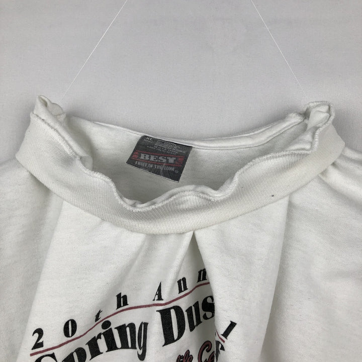 80'S Fruit of the Loom Best Print T-Shirt, Men's Size XL (approx.), Vintage cotton white type Vintage Second Hand
