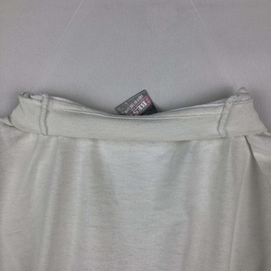 80'S Fruit of the Loom Best Print T-Shirt, Men's Size XL (approx.), Vintage cotton white type Vintage Second Hand