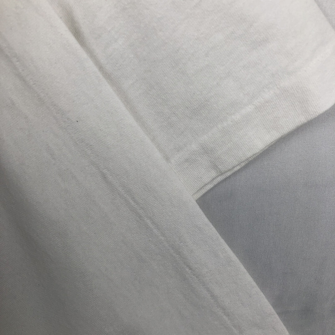 90'S Fruit of the Loom Best Printed T-shirt, Made in USA, Men's L size, Vintage cotton white type Vintage Second Hand