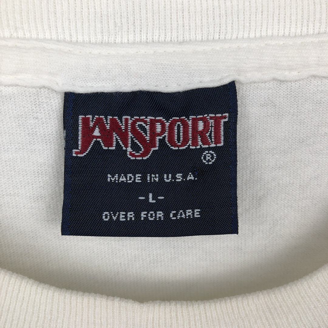 90'S Jansport Animal T-Shirt, Made in USA, Men's Size L (approx.), Vintage cotton white type Vintage Second Hand