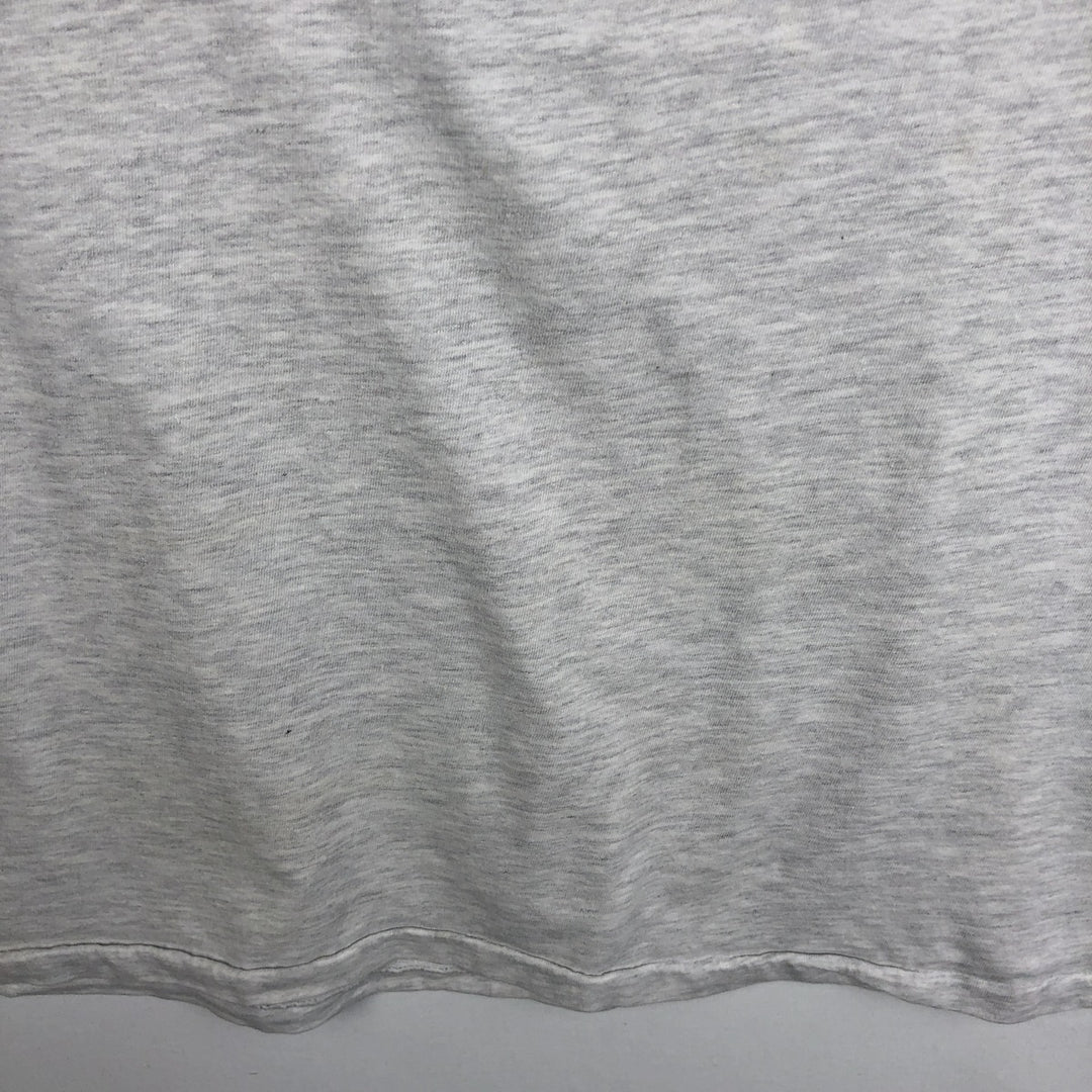 90'S Hanes BEEFY-T Printed T-shirt, Made in USA, Men's L size, Vintage cotton pale white type Vintage Second Hand