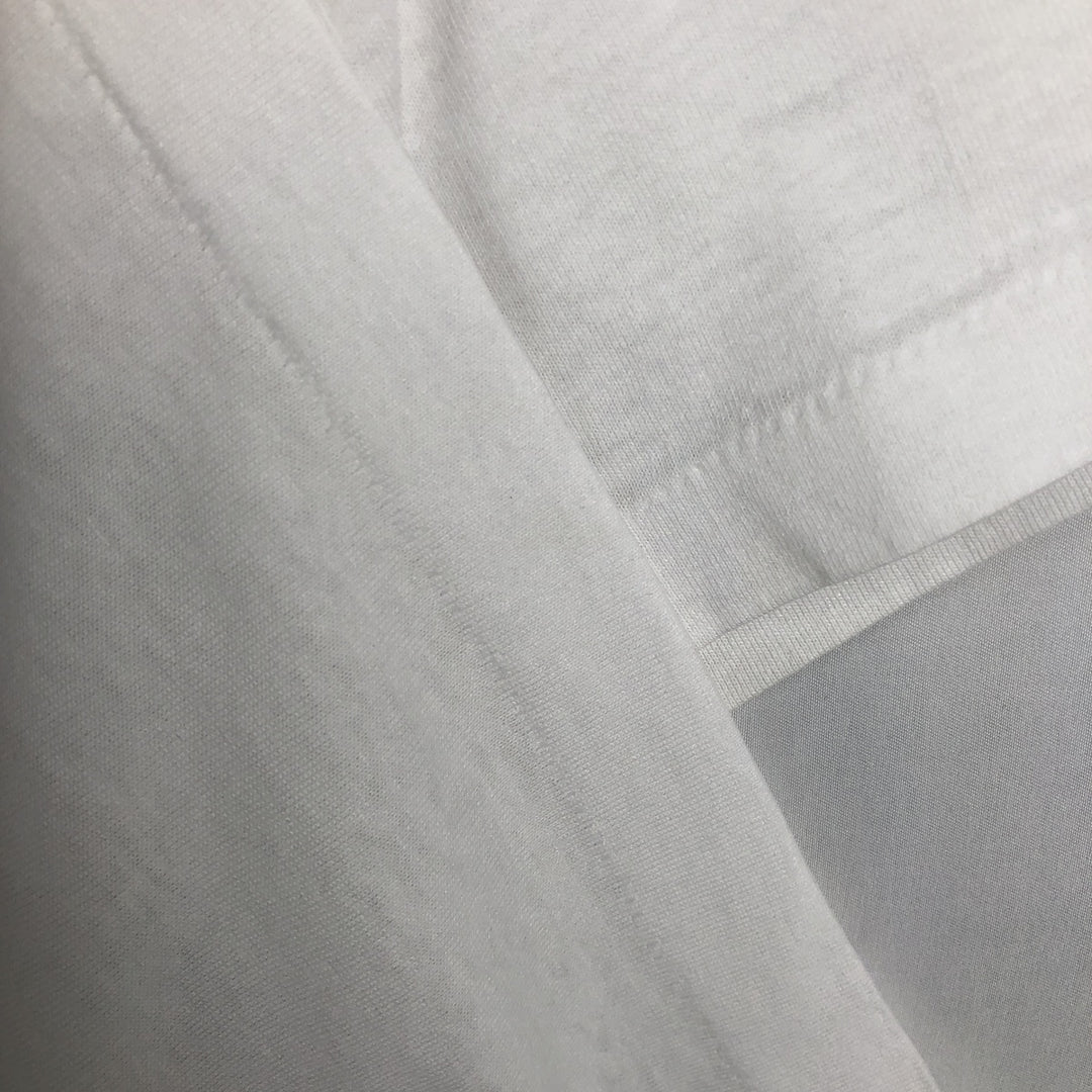 90'S Fruit of the Loom Best Printed T-shirt, Made in USA, Men's L size, Vintage cotton white type Vintage Second Hand