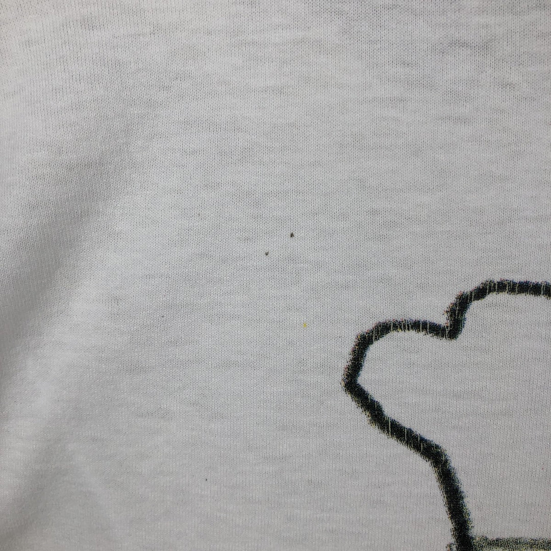 90'S Fruit of the Loom Best Printed T-shirt, Made in USA, Men's L size, Vintage cotton white type Vintage Second Hand