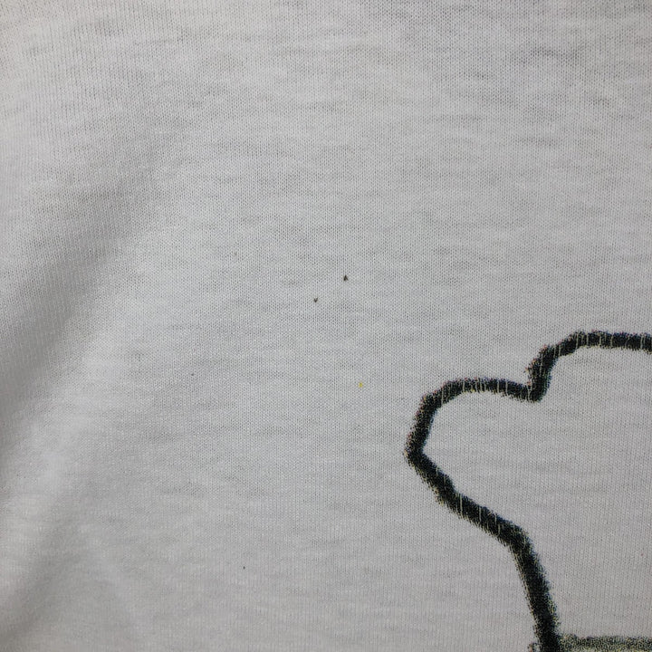 90'S Fruit of the Loom Best Printed T-shirt, Made in USA, Men's L size, Vintage cotton white type Vintage Second Hand