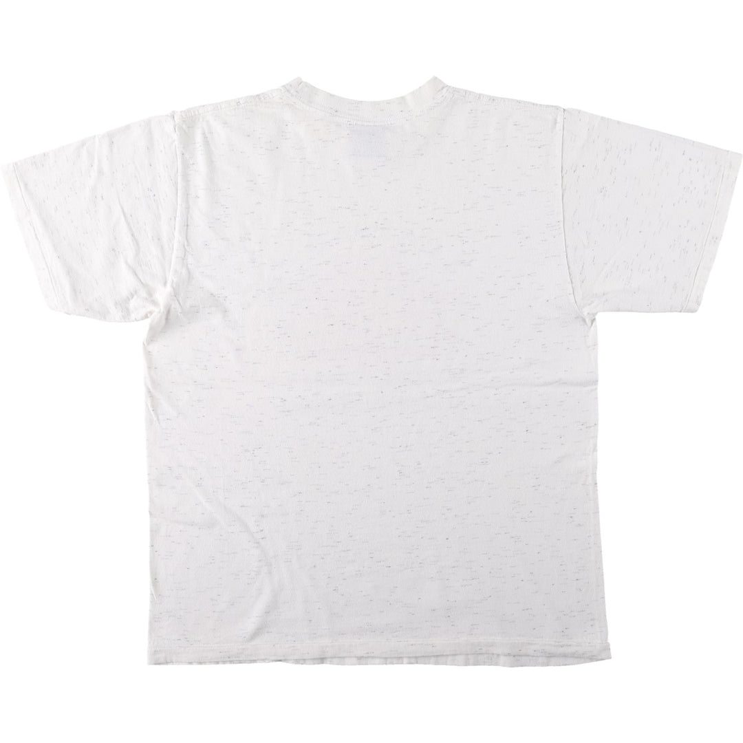 90'S Animal Pattern Print T-Shirt, Made in USA, Men's Size L (Equivalent), Vintage cotton white type Vintage Second Hand