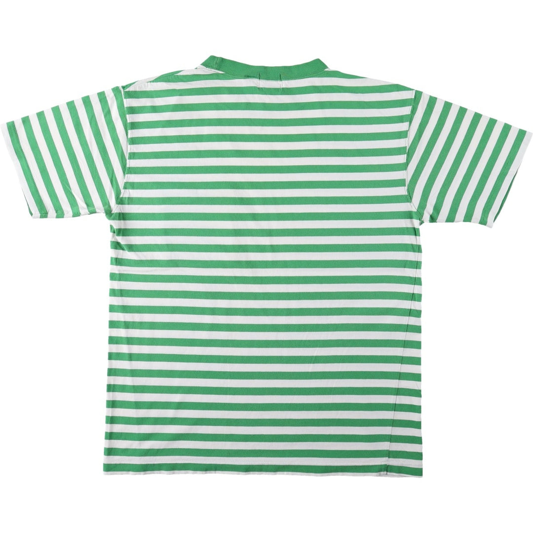 1990'S St. John's Bay Sport Striped Pocket T-Shirt, Men's Size M (approx.), Vintage cotton white type Vintage Second Hand