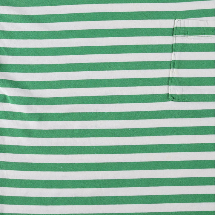 1990'S St. John's Bay Sport Striped Pocket T-Shirt, Men's Size M (approx.), Vintage cotton white type Vintage Second Hand