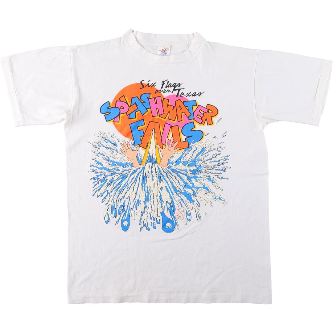 90'S American Marketing Works printed T-shirt, men's size L equivalent, vintage. cotton white type Vintage Second Hand