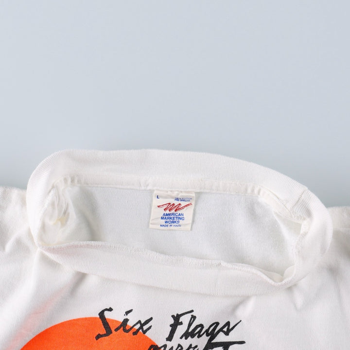 90'S American Marketing Works printed T-shirt, men's size L equivalent, vintage. cotton white type Vintage Second Hand