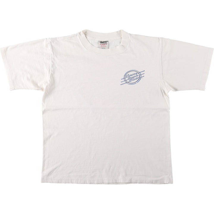 90'S ONEITA POWER-T Corona Beach Club Advertising T-Shirt, Made in USA, Men's Size L (Equivalent), Vintage cotton white type Vintage Second Hand
