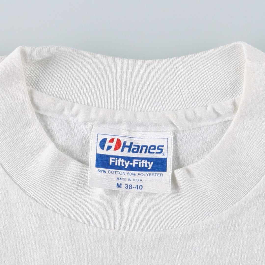 90'S Hanes Blue Tag Souvenir T-Shirt, Made in USA, Men's Size M (Equivalent), Vintage cotton white type Vintage Second Hand