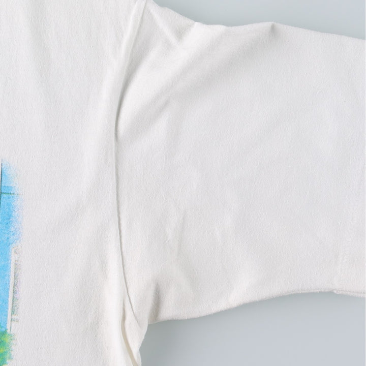 90'S Hanes Blue Tag Souvenir T-Shirt, Made in USA, Men's Size M (Equivalent), Vintage cotton white type Vintage Second Hand