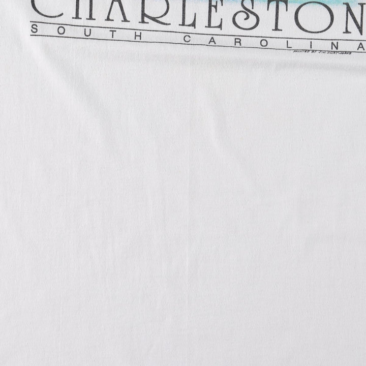 90'S Hanes Blue Tag Souvenir T-Shirt, Made in USA, Men's Size M (Equivalent), Vintage cotton white type Vintage Second Hand